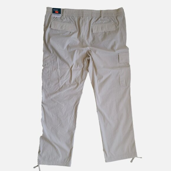 NWT Old Navy Women's Ripstop Cargo Pants XXL Stone Lt Khaki Tan Hiking Camping - Picture 2 of 6